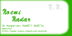 noemi madar business card